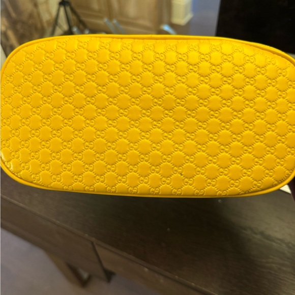 Gucci Mustard Yellow Embossed Satchel - Picture 5 of 11